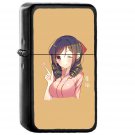 Harukaze Anime Girl Cute Art Illustration - Oil Windproof Black Lighters Briquet Encendedor