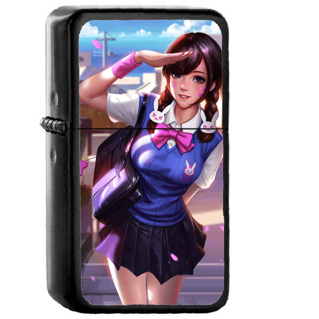 Hero Overwatch Diva Anime Art Illustration Game - Oil Windproof Black Lighters Briquet Encendedor