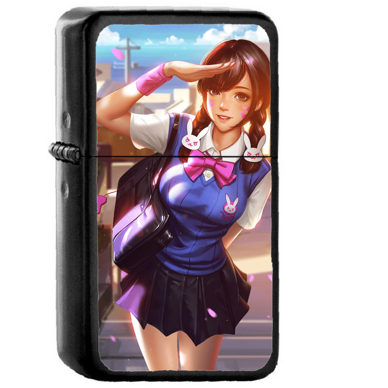 Hero Overwatch Diva Anime Art Illustration Game Flare - Oil Windproof Black Lighters Briquet Encendedor