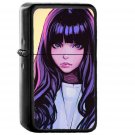 Ilya Juvshinov Girl Purple Illust Face Art - Oil Windproof Black Lighters Briquet Encendedor