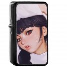 Ilya Kuvshinov Anime Girl Shy Cute Illustration Art - Oil Windproof Black Lighters Briquet Encendedor