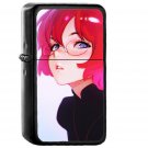 Ilya Kuvshinov Girl Cute Pink Illustration Art - Oil Windproof Black Lighters Briquet Encendedor