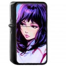 Ilya Kuvshinov Girl Purple Face Illustration Art - Oil Windproof Black Lighters Briquet Encendedor
