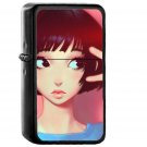Ilya Kuvshinov Pink Girl Illustration Art Pink Flare - Oil Windproof Black Lighters Briquet Encendedor