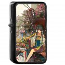 Sakura Sora Illust Anime Art - Oil Windproof Black Lighters Briquet Encendedor