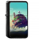 Studio Ghibli Castle Anime Peace Art Illustration - Oil Windproof Black Lighters Briquet Encendedor