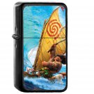 Surf Moana Disney Film Anime Illustration Art - Oil Windproof Black Lighters Briquet Encendedor