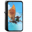 Surf Moana Disney Film Anime Summer Sea Illustration Art - Oil Windproof Black Lighters Briquet Encendedor
