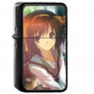 Suzumiya Haruhi No Yuuutsu Anime Art Flare - Oil Windproof Black Lighters Briquet Encendedor