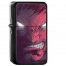 Tonton Revolver Illustration Art Red Mad Anime - Oil Windproof Black Lighters Briquet Encendedor