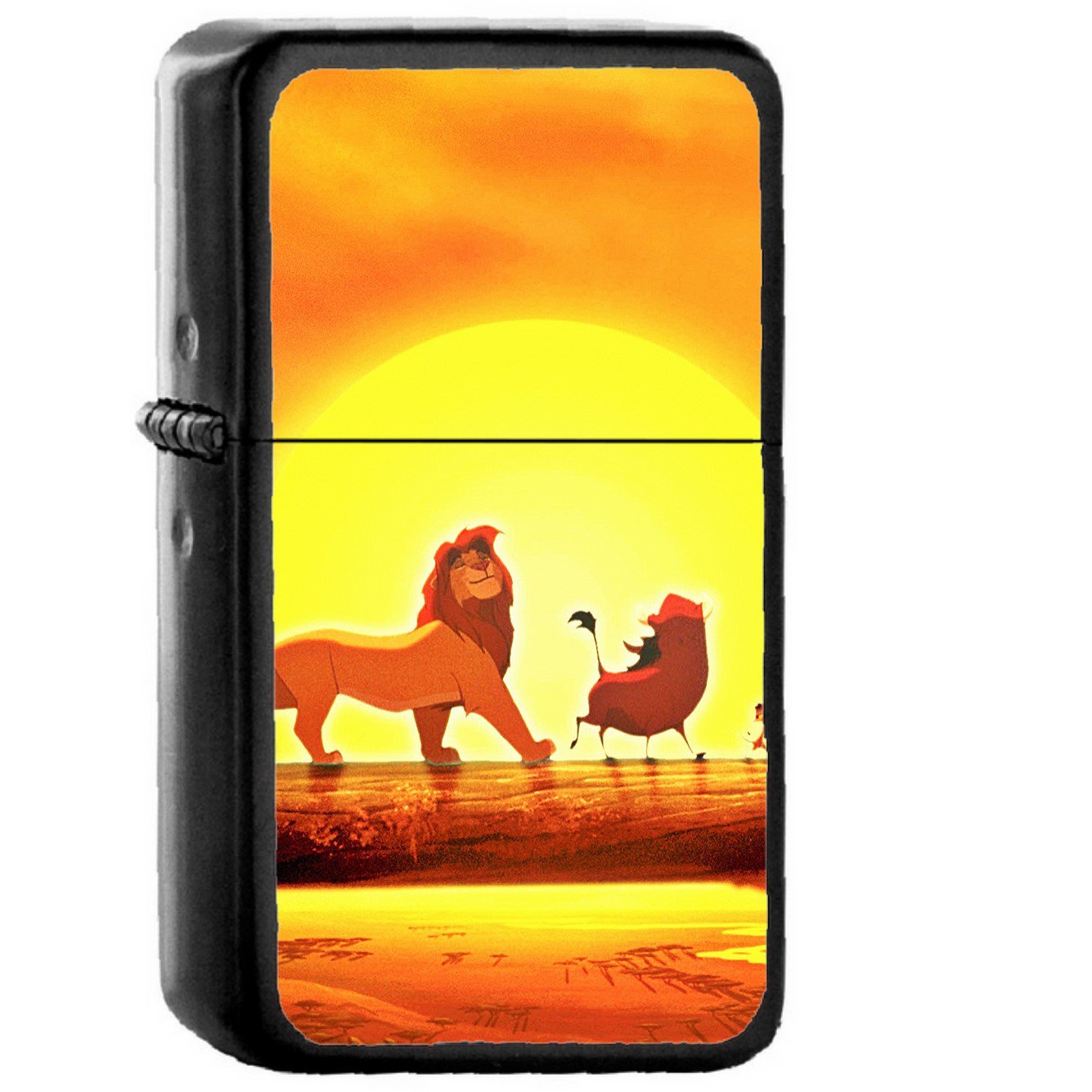 Walt Disney Lion King Anime Art Poster - Oil Windproof Black Lighters Briquet Encendedor