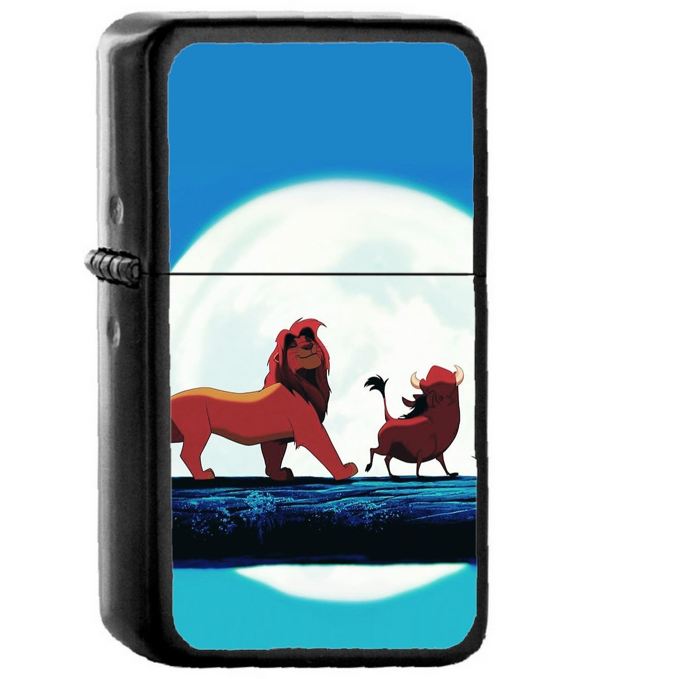 Hakuna Matata Disney Lionking Illust Art - Oil Windproof Black Lighters Briquet Encendedor