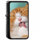 Happycat Animal Cute Smile - Oil Windproof Black Lighters Briquet Encendedor