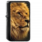 National Geographic Nature Animal Lion Yellow - Oil Windproof Black Lighters Briquet Encendedor