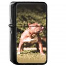 Pitbull In Park Nature Animal - Oil Windproof Black Lighters Briquet Encendedor