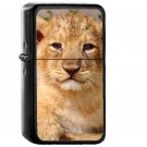 Proud Posing Cub Animal Nature - Oil Windproof Black Lighters Briquet Encendedor