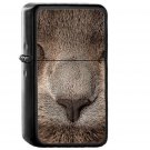Sleeping Cat Zoom Nature - Oil Windproof Black Lighters Briquet Encendedor