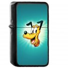 Disney Pluto Green Illust Animal Art - Oil Windproof Black Lighters Briquet Encendedor