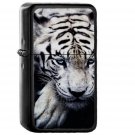 White Tiger Animal - Oil Windproof Black Lighters Briquet Encendedor