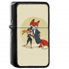 Zootopia Cute Animal Disney Judy Nick Illustration Art - Oil Windproof Black Lighters Briquet Encendedor