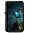 Space Game Digital Art - Oil Windproof Black Lighters Briquet Encendedor