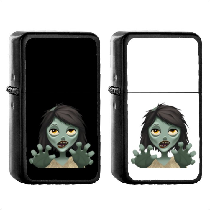 289 Woman Zombie - (1pcs) Oil Windproof Black Emoji Emoticon Lighters