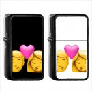 315 Kiss - (1pcs) Oil Windproof Black Emoji Emoticon Lighters