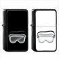 358 Goggles - (1pcs) Oil Windproof Black Emoji Emoticon Lighters