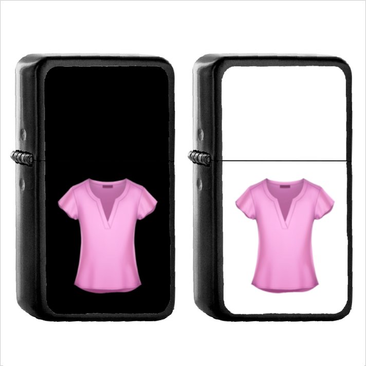 370 Womans Clothes - (1pcs) Oil Windproof Black Emoji Emoticon Lighters