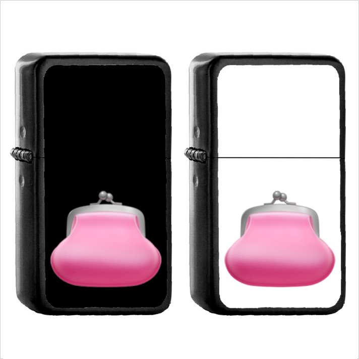 371 Purse - (1pcs) Oil Windproof Black Emoji Emoticon Lighters