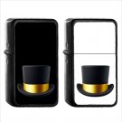 384 Top Hat - (1pcs) Oil Windproof Black Emoji Emoticon Lighters