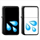 396 Splashing Sweat Symbol - (1pcs) Oil Windproof Black Emoji Emoticon Lighters