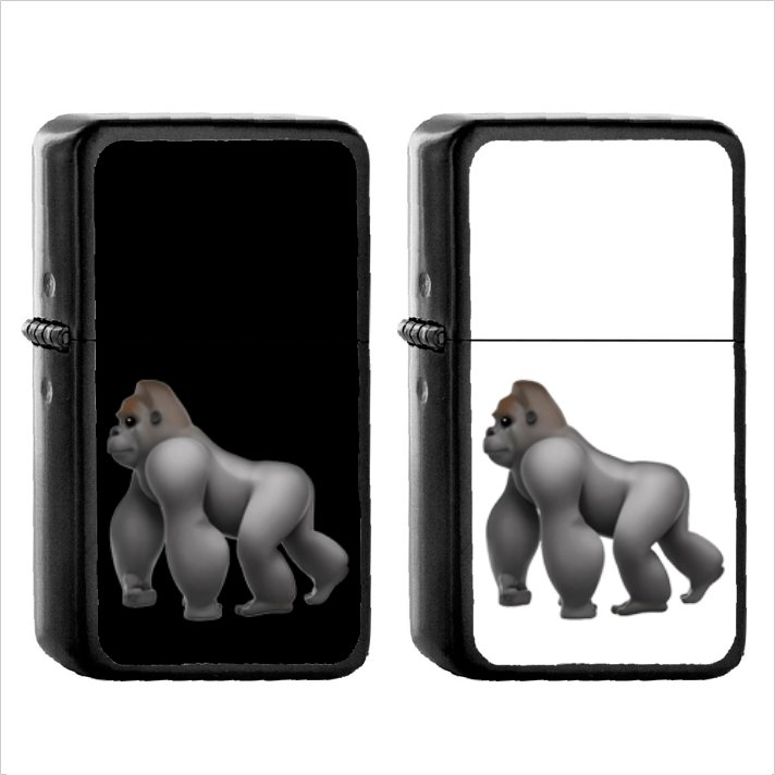 400 Gorilla - (1pcs) Oil Windproof Black Emoji Emoticon Lighters