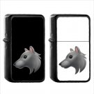 404 Wolf Face - (1pcs) Oil Windproof Black Emoji Emoticon Lighters