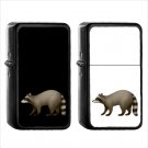 406 Raccoon - (1pcs) Oil Windproof Black Emoji Emoticon Lighters