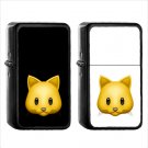 407 Cat Face - (1pcs) Oil Windproof Black Emoji Emoticon Lighters