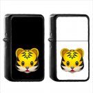 410 Tiger Face - (1pcs) Oil Windproof Black Emoji Emoticon Lighters