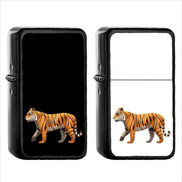 411 Tiger - (1pcs) Oil Windproof Black Emoji Emoticon Lighters