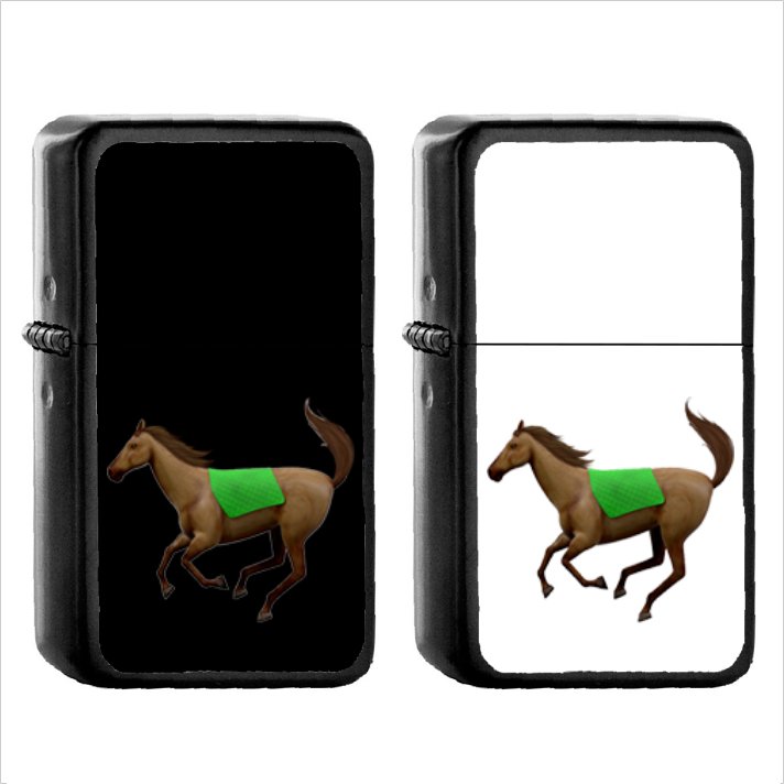 414 Horse - (1pcs) Oil Windproof Black Emoji Emoticon Lighters