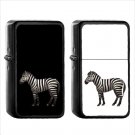 416 Zebra Face - (1pcs) Oil Windproof Black Emoji Emoticon Lighters