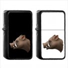 424 Boar - (1pcs) Oil Windproof Black Emoji Emoticon Lighters