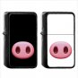 425 Pig Nose - (1pcs) Oil Windproof Black Emoji Emoticon Lighters