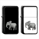 433 Elephant - (1pcs) Oil Windproof Black Emoji Emoticon Lighters