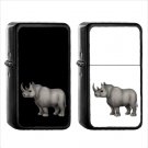 434 Rhinoceros - (1pcs) Oil Windproof Black Emoji Emoticon Lighters