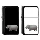 435 Hippopotamus - (1pcs) Oil Windproof Black Emoji Emoticon Lighters