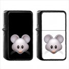 436 Mouse Face - (1pcs) Oil Windproof Black Emoji Emoticon Lighters