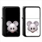 436 Mouse Face - (1pcs) Oil Windproof Black Emoji Emoticon Lighters
