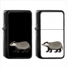 449 Badger - (1pcs) Oil Windproof Black Emoji Emoticon Lighters