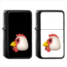 452 Chicken - (1pcs) Oil Windproof Black Emoji Emoticon Lighters