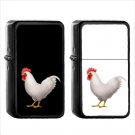 453 Rooster - (1pcs) Oil Windproof Black Emoji Emoticon Lighters